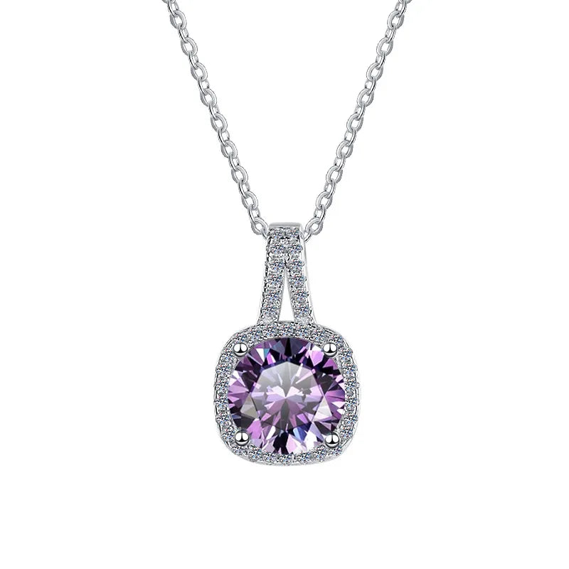 Wholesale 1ct D Color Moissanite Pendant on 925 Sterling Silver Necklace for Weddings