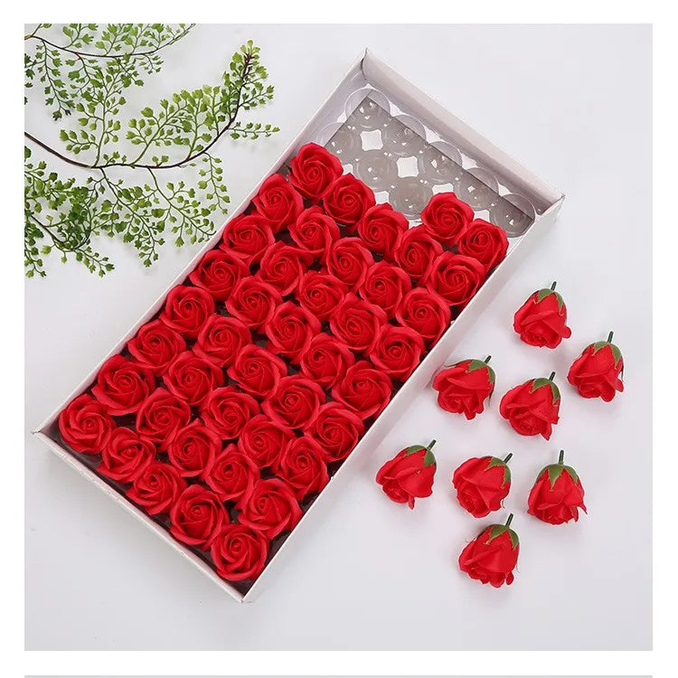 Y-Z004 Wholesale 50 Heads Three-layer Handmade Soap Flower Rose DIY Gift Box Valentine's Day Scented Rose Flower Heads  YZ004