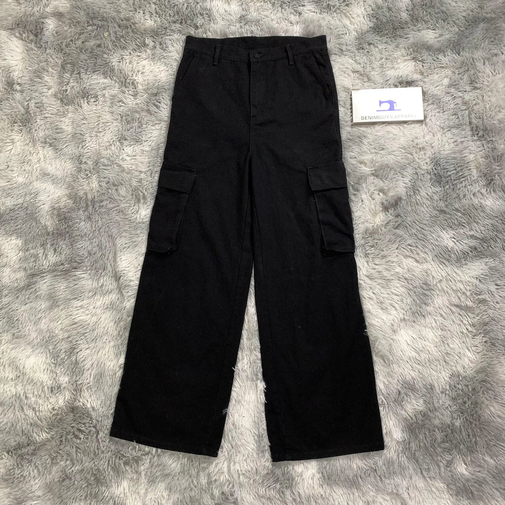 DENIMGUYS Custom Logo Baggy Joggers Youth Boy Wide Leg Pants Multi Pocket Trousers Men Cargo Pants