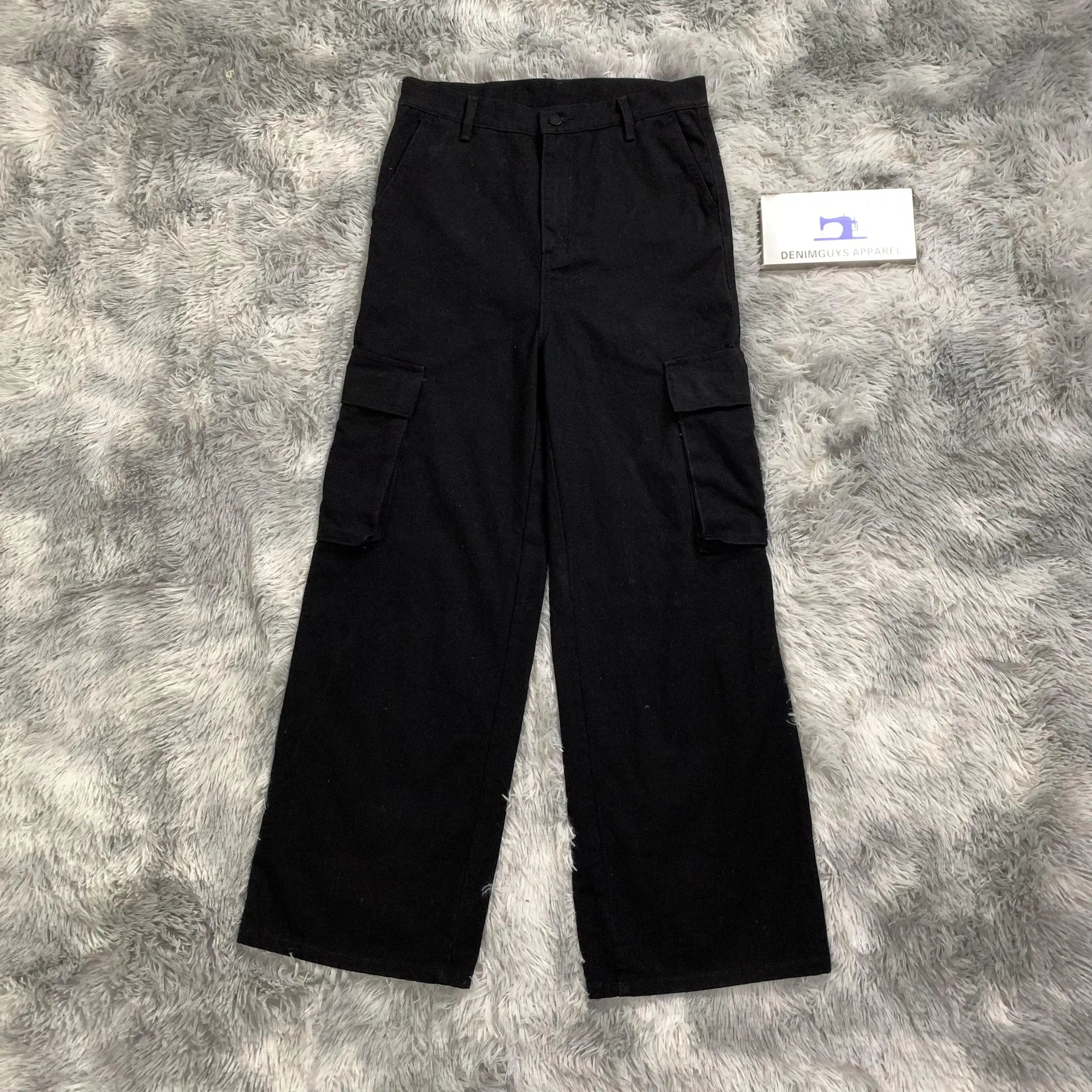 DENIMGUYS Custom Logo Baggy Joggers Youth Boy Wide Leg Pants Multi Pocket Trousers Men Cargo Pants