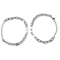 Stainless Steel Chain Sun and Moon Pendants Couple Bracelet for Lovers SB046