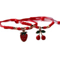Trendy Adjustable Bracelets DIY Strawberry String Bracelets Couple Red Rope Charm Bracelets for Women 2023 Hot Sale