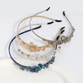 Wholesale Luxury Accessories for Women Rhinestone Material Hair Bands Crystal Flower Design Hair Accessories