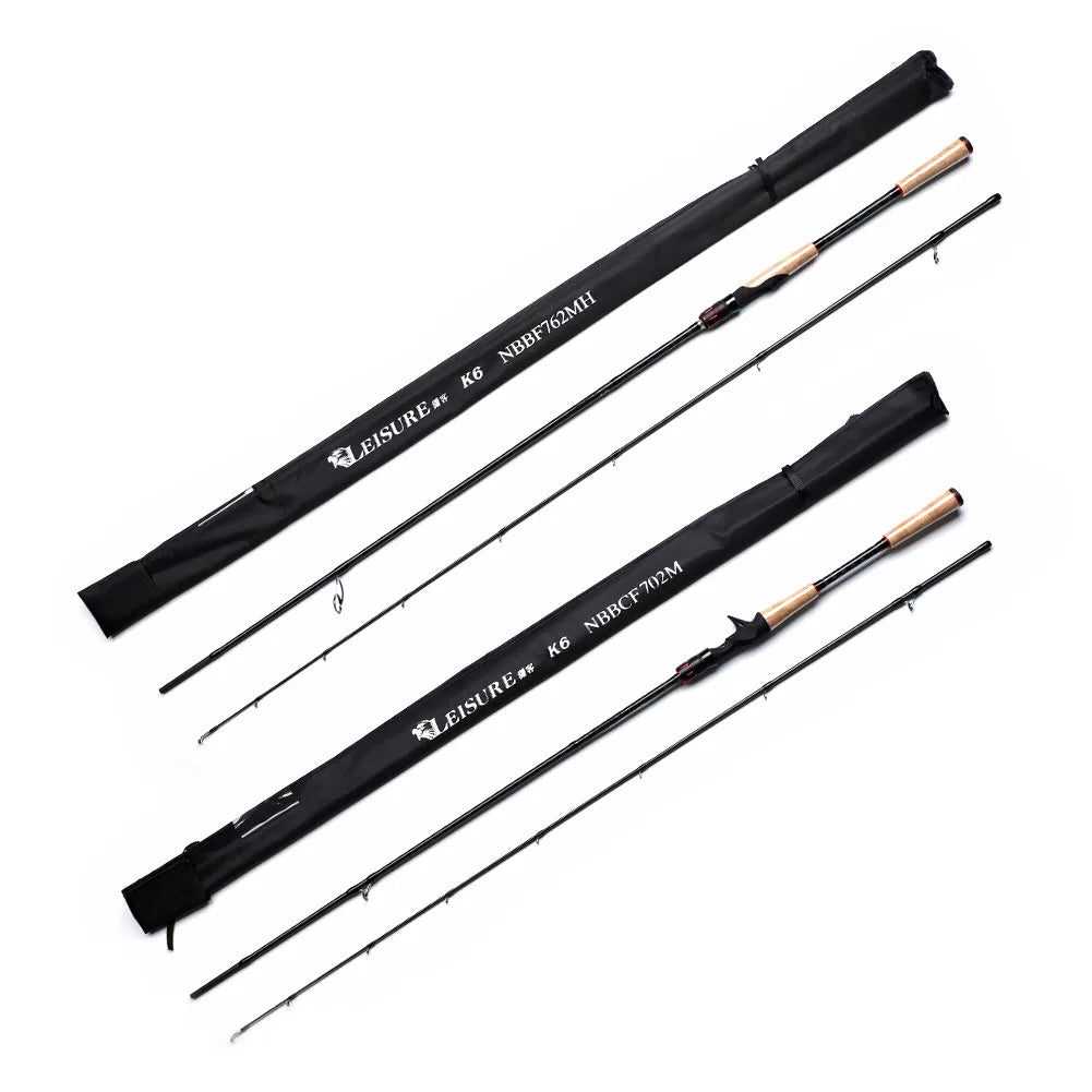 Noeby 6'6'' Fresh Water Bass Fishing Rod Casting Rods