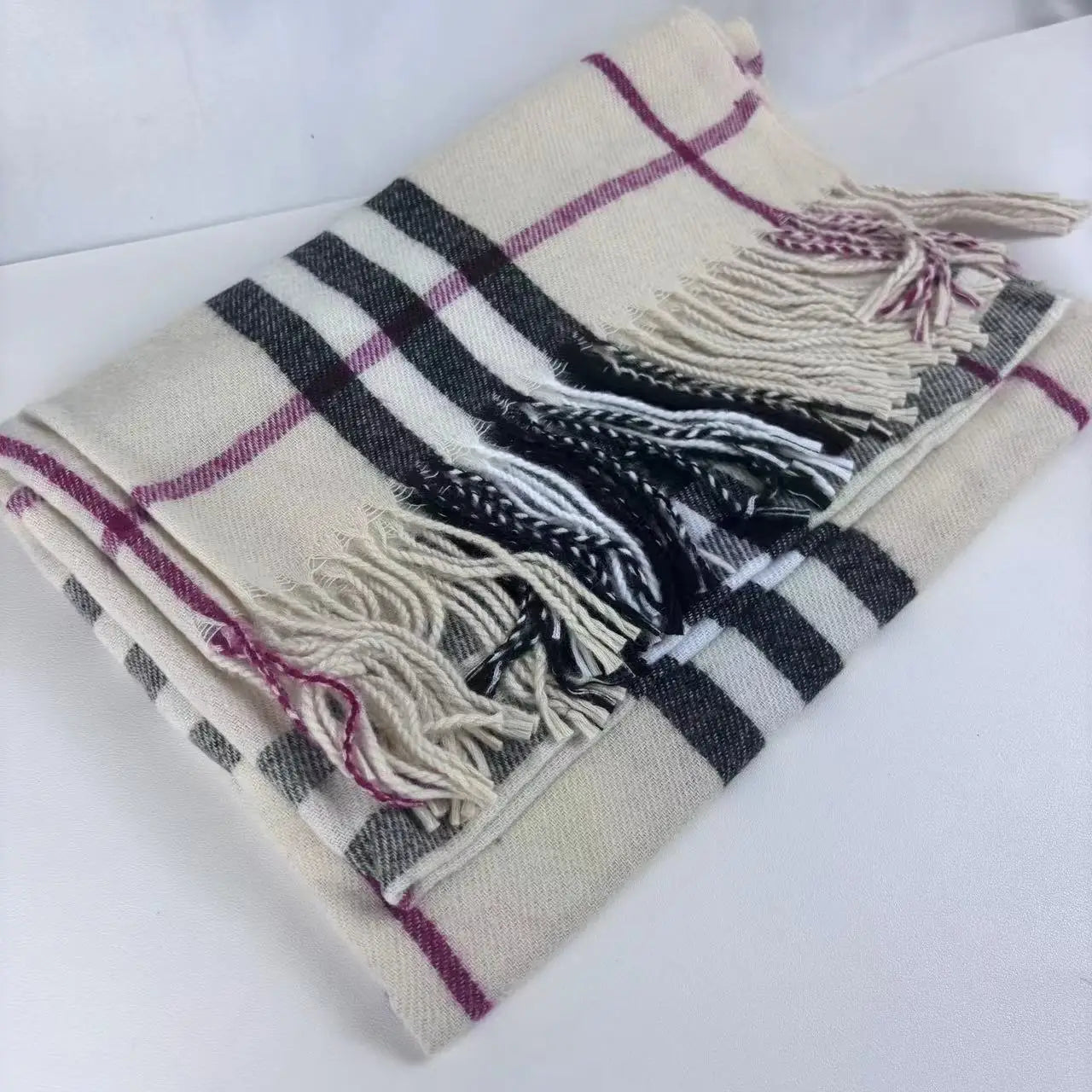 Winter Plaid Scarf Cashmere Scarves Foulard Long Pashmina Shawls Business Scarf for Men Women