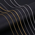 2023 New Arrival 0.9 MM 1.2 MM 1.5 MM 2 MM Snake Bone Chain Necklace Stainless Steel Snake Chain Necklace