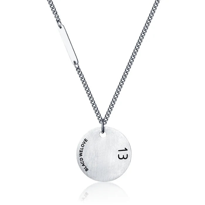 Minimalist Moden Jewelry Personalized Pendant Statement Disc Necklace for Men Women Unisex Elegant Gift MegaBDM