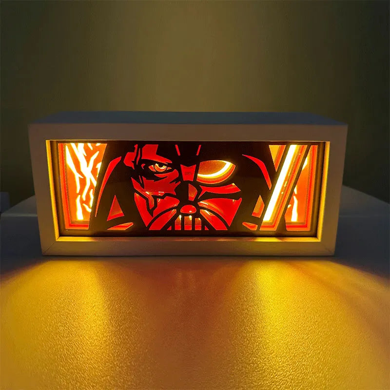 Drop Shipping Accepted Depicting Dynamic Japanese Animated Art Paper Cut Anime Light Boxes for Bedroom Decor