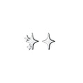 Fashion 925 Sterling Silver Glossy Star Shape Stud Earrings Jewelry for Women Gifts