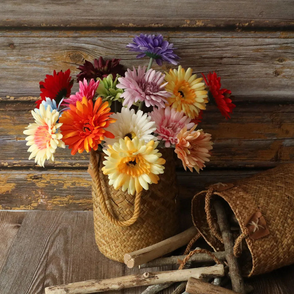 Artificial Flowers Decoration Chrysanthemum Silk Gerbera Daisy Flowers Wedding Decorative Artificial Gerbera Flowers