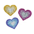 Colorful  3 Colors Sparkling Rhinestone Love Heart Patch Clothes Iron on Heart Patches for Clothing Appliques Iron-on Stickers
