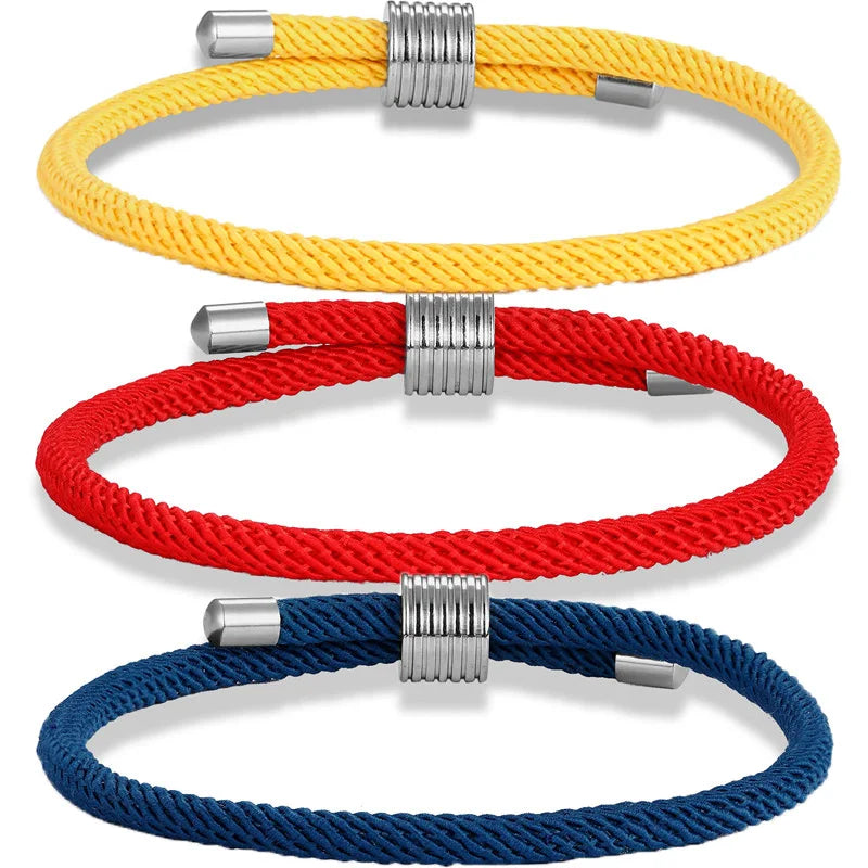 Wholesale Simple Adjustable Woven Rope Chain Survival Friendship Bracelets Men Women Couple Bracelet Hand Knitted Jewelry Gift