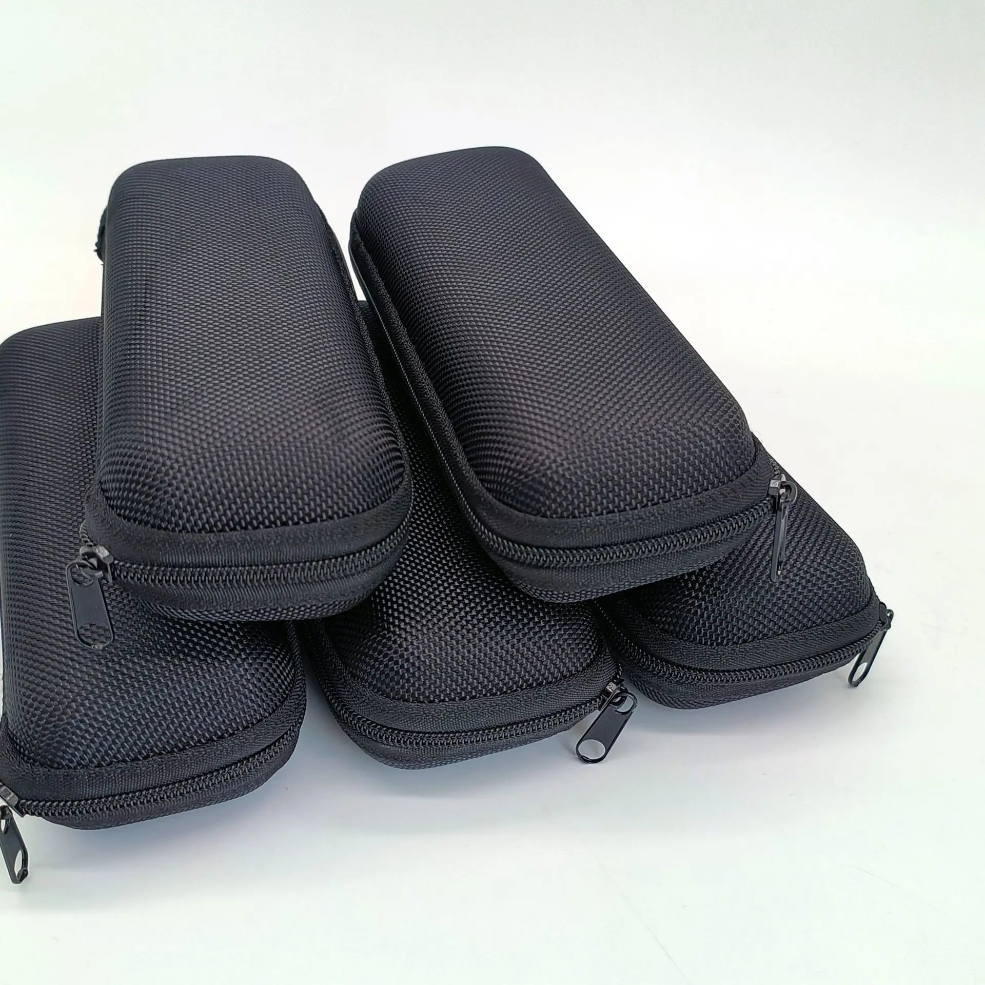 Wholesale High End Oxford Cloth Zippered Eyeglasses Boxes Eva Rectangular Black Eyeglasses Case Sunglasses Bag