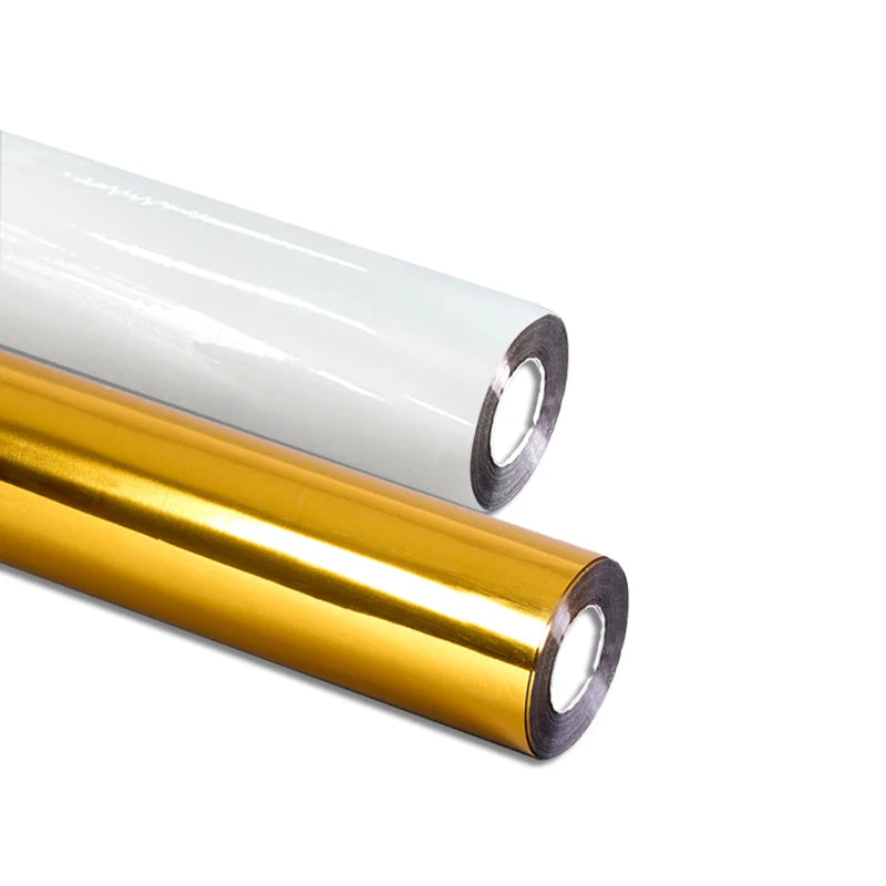 Supercolor 32cm 64cm White Ink DTF Gold Film Heat Transfer Bronzing Film With Bronzing Effect on Label Metal Gloss Logo