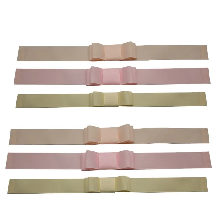 Flat Grosgrain Ribbon Bow Packing Bow With Self Adhesive Tape for Chocolate Packaging