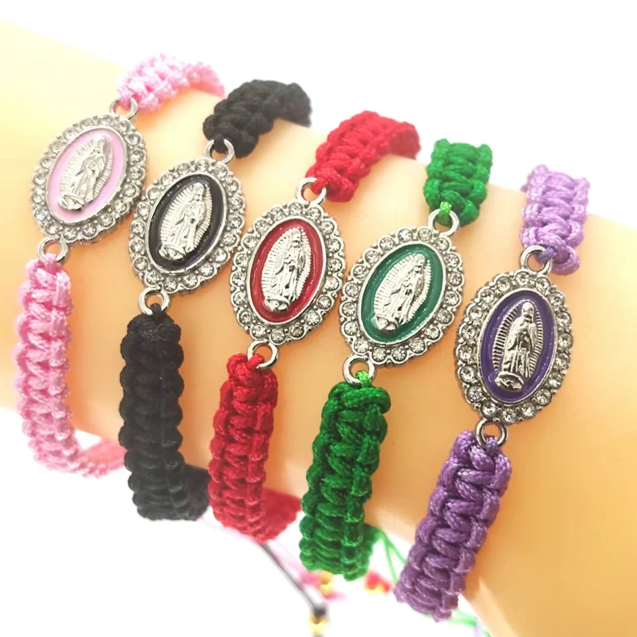 KDC865 Wholesale Latest Handmade Adjustable  Saint Jude Virgin Mary  Rope  Macrame