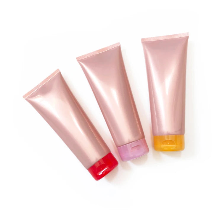 Pink 200g Plastic 200ml Empty Flap flip Screw lid Tubes Facial Cleanser Squeeze Tube  Body Lotion hand cream tubes