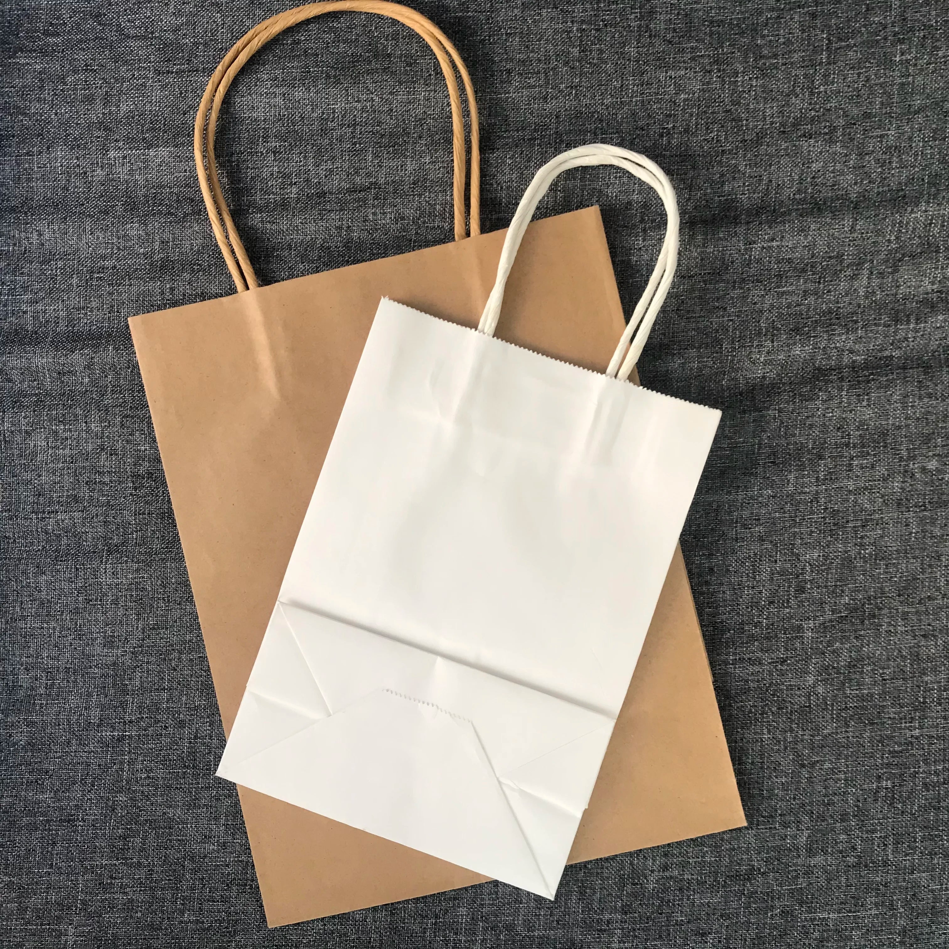 Brown Fraft Gift Shopping Paper Bags With You Own Logo Design Private Custom Bakery Kraft Paper Bag