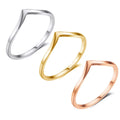 Stainless Steel Wave Rings 14K Gold Plated Stackable Rose Gold Tail Ring Wavy Stackable Ring Gifts for Women