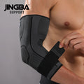 JINGBA SUPPORT Custom Nylon Elbow Support Breathable Riding Running Elbow Brace Sports Protector Motorcycle Heavy Duty  Arm Sleeves