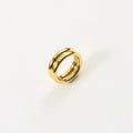Trendy Stainless Steel Jewelry High End 18K Gold Plated Tarnish Free & Waterproof Chunky Stainless Steel Band Rings for Women