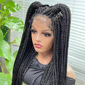 Wholesale Cheap Hair Wigs Vendor Braiding Hair Wigs for Black Front Full Lace Women Long Synthetic Hair Elastic Lace 36inch