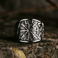 SS8-751R Norse Mythology Set Viking Amulet Rune Men Ring Compass Runic Totem Viking Odin Jewelry Wholesale