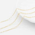 DIY Brass Jewelry Chain 14K Plated Color-preserving Handmade Chain O-shaped Chain Simple Fashion Bracelet