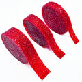 3 Yards Hot Fix Crystal Rhinestone Ribbon Adhesive Rhinestone Sticker Mesh Wrap Roll Bling for DIY Shoes Arts Crafts