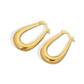 18K Gold Plated Stainless Steel Jewelry Earring U Shaped Chunky Earrings for Women