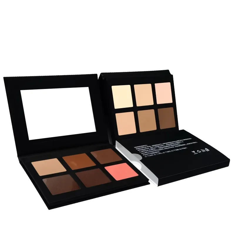 Cosmetic Vendor 6 Color DIY Custom Logo Cream Concealer Palette Vegan Private Label Full Coverage Concealer Palette