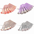 Custom Logo Private Label 12-Piece Full Face Makeup Brush Set Low MOQ Travel-Friendly Fan Concealer Customised Cosmetic Brushes