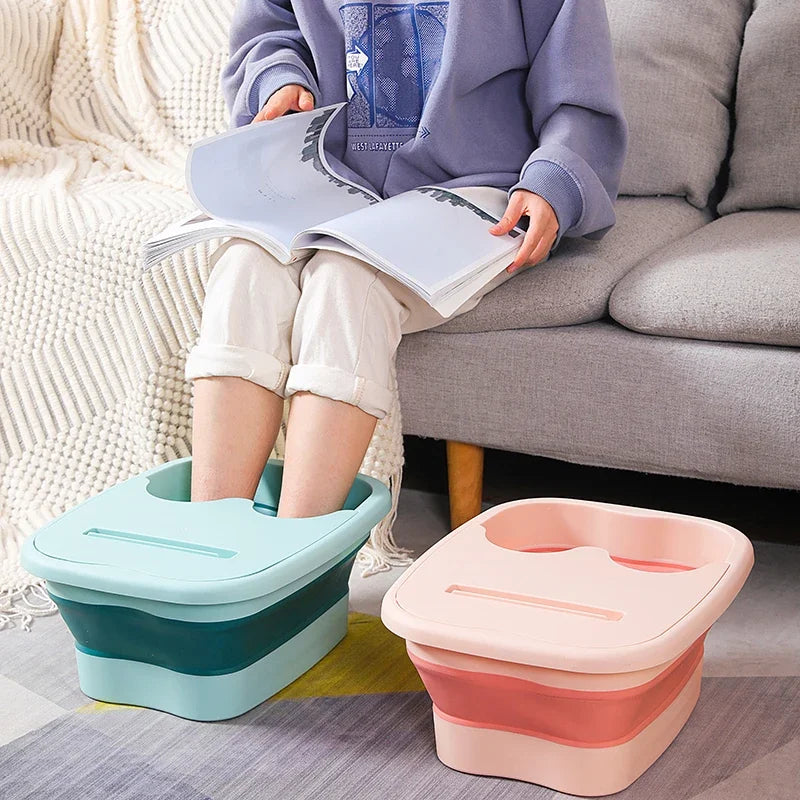 Folding  Foot Bath Massager Collapsible BatMost Trendy Foot Basin Spa Plastic Foot Basin Bucket
