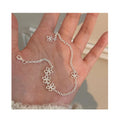 Vintage 925 Sterling Silver Hollow Flower Charm Bracelet for Women Gifts Jewelry