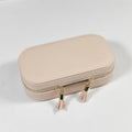 Laser Travel Storage Leatherette Custom Velvet Tassel Jewelry Box With Laserable