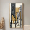 JZ Abstract Face Home Decor Texture Artwork 3D Hand Canvas Wall Art Handpainted Original Custom People Portrait Oil Painting
