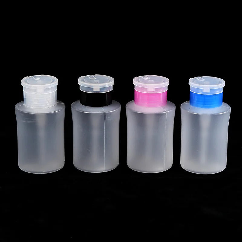 150ml Refillable Bottles Push-type Bottling Push Down Empty Pump Dispenser Bottle for Nail Polish and Makeup Remover Bottle