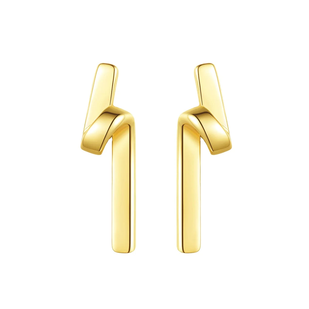 CZCITY Minimalist Butterflies 14K Gold Plated Silk Ribbon 925 Sterling Silver Earring Jewelry Metal Earrings for Girls