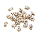 26pcs/Bag DIY Jewelry Alphabet Letter Charms Double Sided Enamel Initial Letter Charms for Necklace/Bracelet