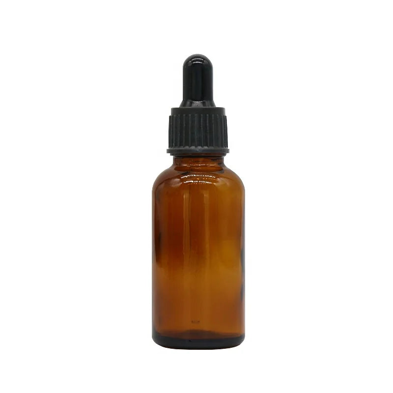 Wholesale OEM ODM Glass Dropper Bottle Black Amber Essential Oil With Dropper Bottle 30ml Glass Bottle Packaging