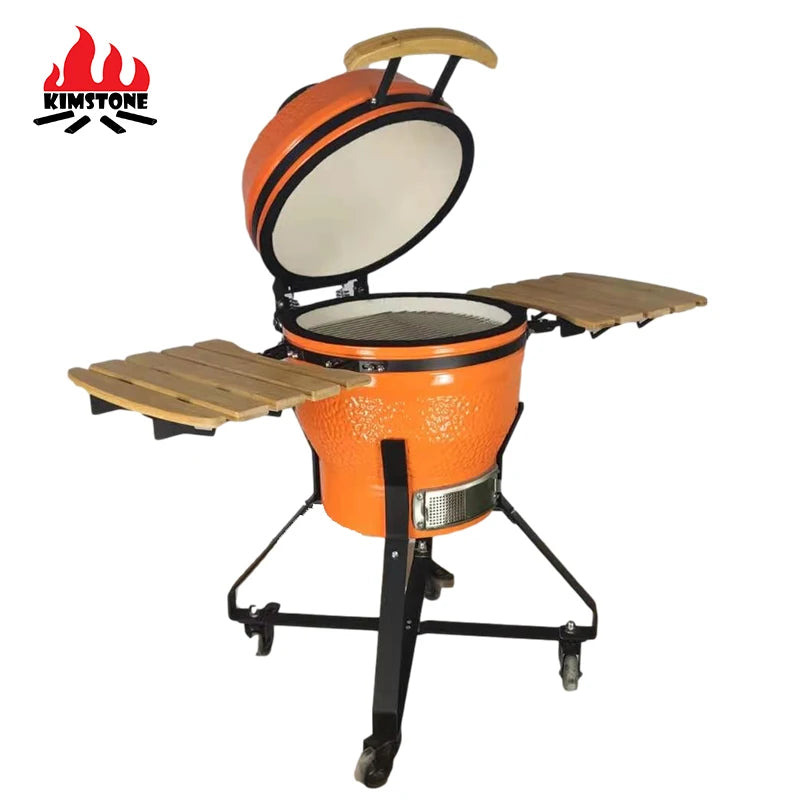 Kamado BBQ 18 Inches Original Outdoor Ceramic Grill Auplex Charcoal Egg Kamado for Outdoor Kitchen