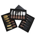 Gift Set for Cheese Accessories Wooden Handle Stainless Steel Cheese Spreader Knife Fork Cheese Knives Set