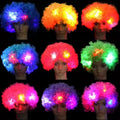Manufactory Direct Sale Afro Style Synthetic Party Wigs Short Luminous Fan Purple Wig for Party