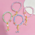 Trendy Style Chinese Colorful Beaded Bracelets for Women Girl Cute Cat Paw Charm Bracelet Crystal Gemstone Beads Bracelet