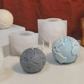 14026 3D Globe Shaped Earth&Moon Candle Molds for Candle Making Aromatherapy MoldSoap Molds Desktop Ornaments