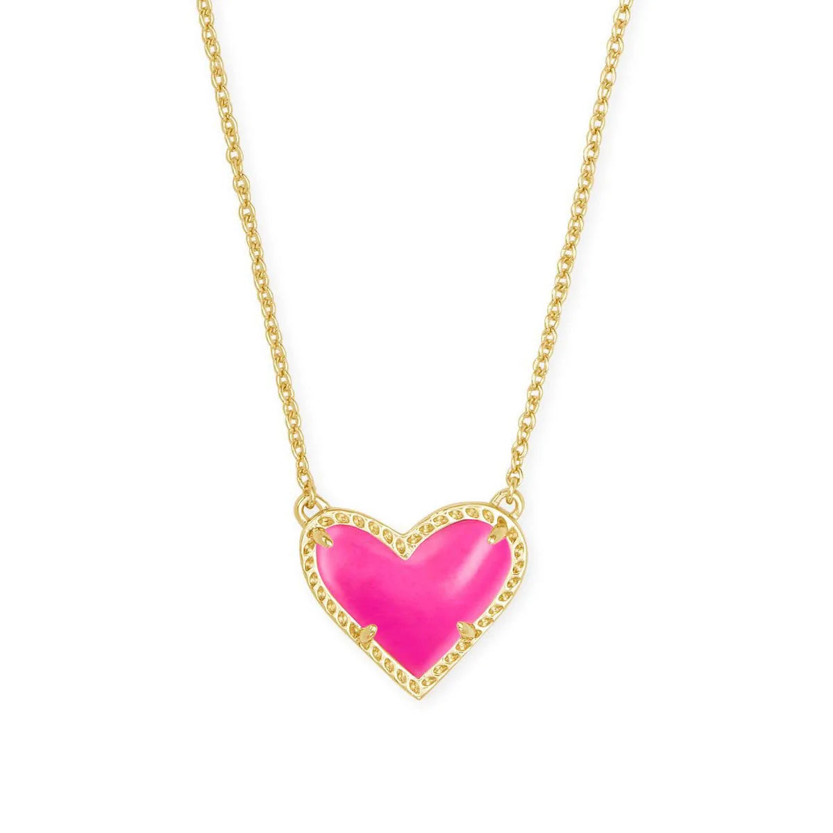 Trendy Unisex Valentine's Day Gift Gold Plated Alloy Choker with Heart-Shaped Pendant Necklace on Strand Chain