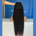 Wholesale Brazilian 100% Virgin Remy Human Hair Transparent for Lace Front Wig for Black Women Deep Wave 150% Density Long