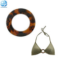 Cheap Price Amber Resin Bikini Connector Swimwear Plastic Bikini Connector Buckle Underwear O Ring Slider Bikini Accessories