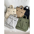 New Japanese Simple Nylon Tote Bag Multi-Pocket Zipper Handbag Single Shoulder Crossbody Bag