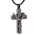 Non Tarnish Stainless Steel Heart Memorial Keepsake Cross Necklace Cremation Jewelry Urns To Commemorate Dead Relatives